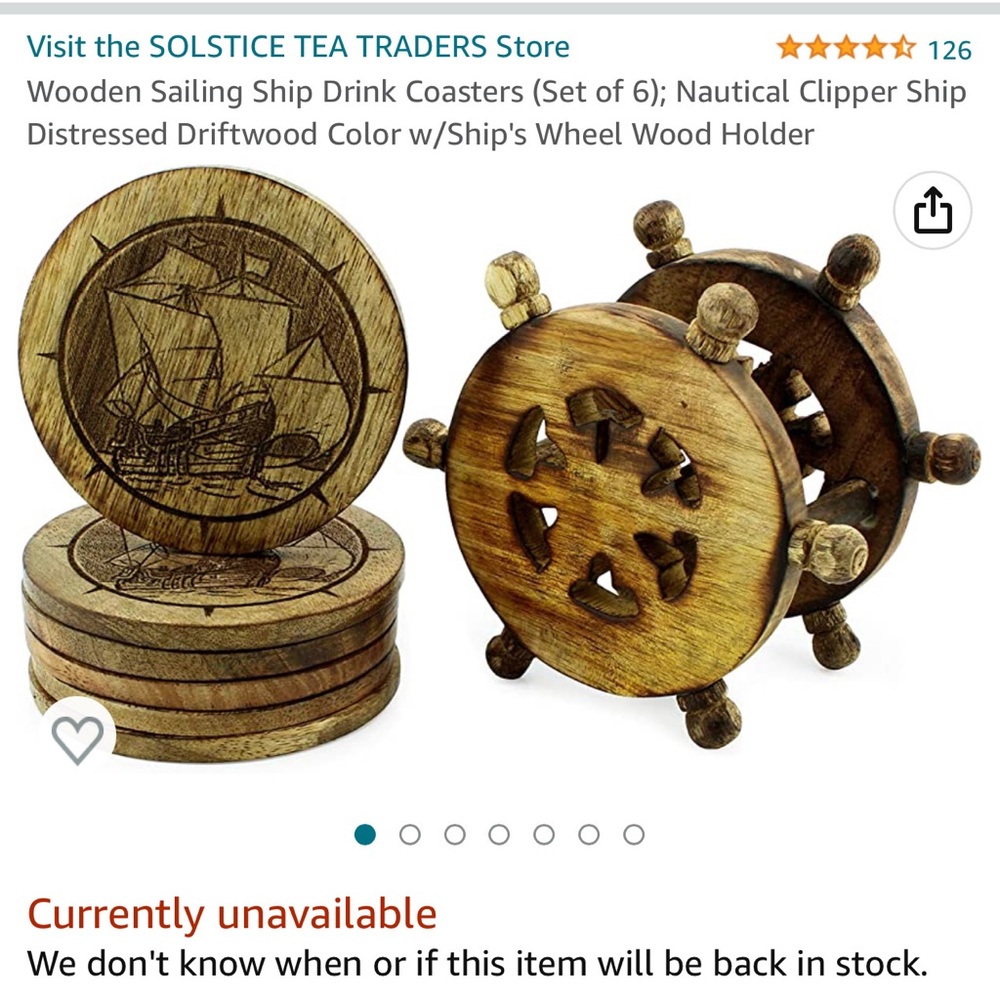 Wooden Coasters with Coaster Holder